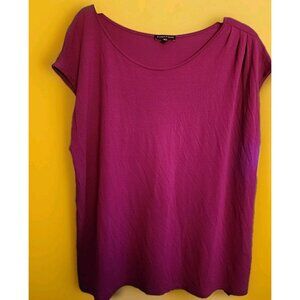 Women's Eileen Fisher Sleeveless Jersey Tank Top Large NWOT Eggplant Viscose A97